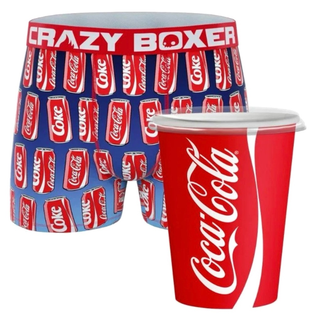 Crazy Boxer Coca-Cola Blue and Red Boxer Shorts